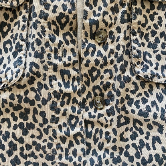 American Eagle Cropped Leopard Jacket Size Small - Picture 8 of 9